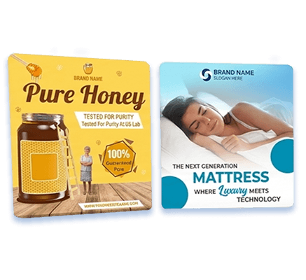 Pure Honey and Mattress Promotional Advertisements