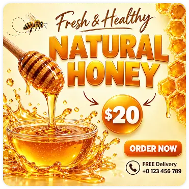 Fresh healthy natural honey bowl