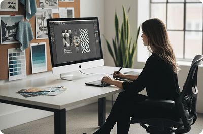 Graphic Designer Creating Digital Artwork