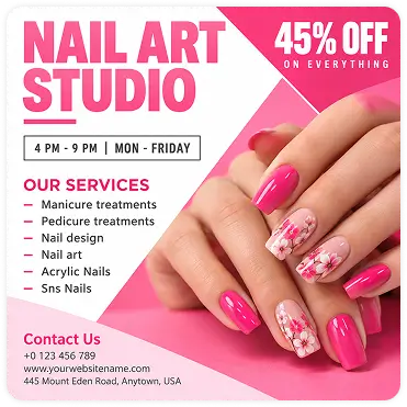Nail art studio manicure services