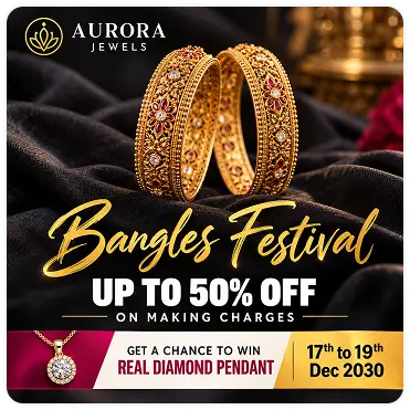 Ornate gold bangles ruby festival