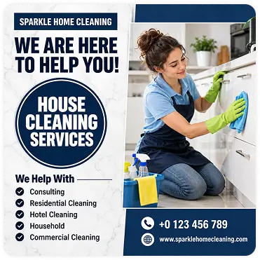 Residential house cleaning services maid