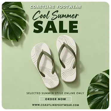 Summer beach flip flops sandals