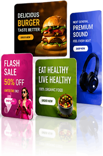 Product promotion banner design templates