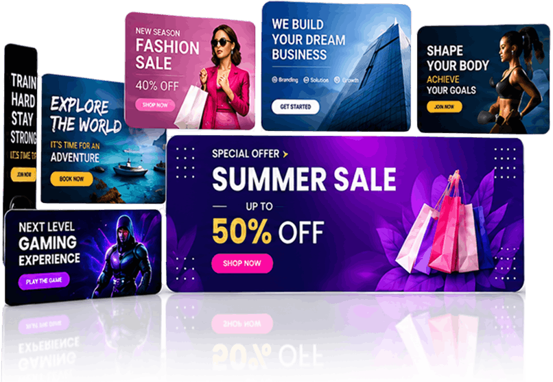 Modern advertising banner design collection