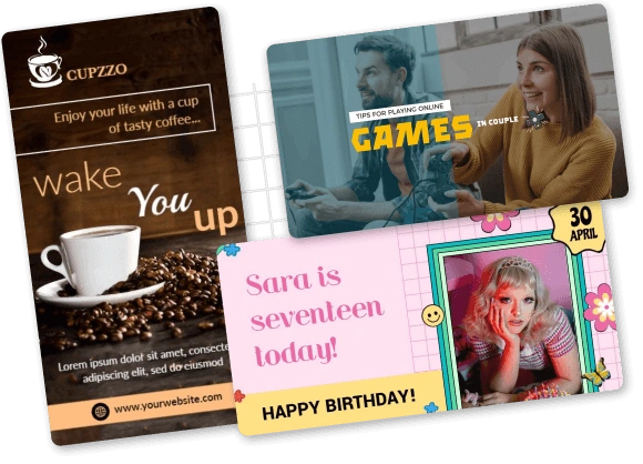 Creative lifestyle banner design templates