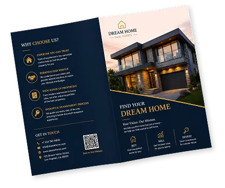 Dream Home real estate property bifold brochure