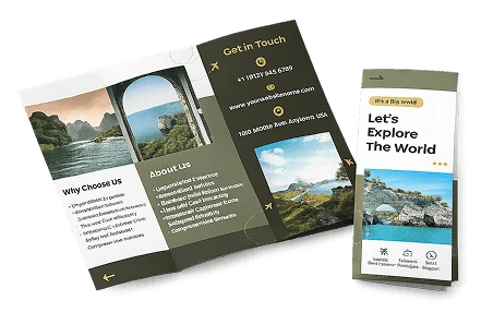 Modern travel brochure design templates