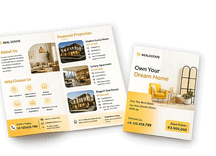 Professional real estate brochure designs