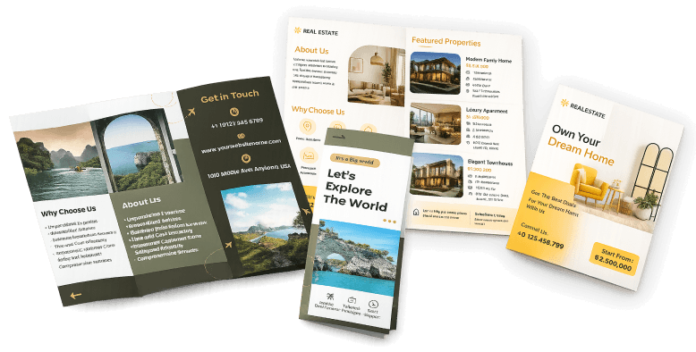 professional travel agency mobile brochure