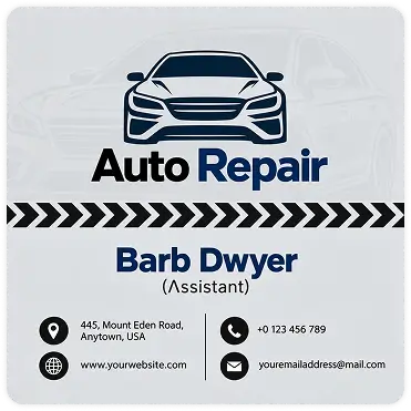 Auto repair assistant business card