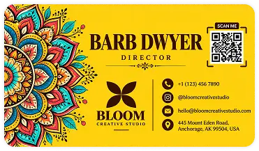 Bloom creative studio business card