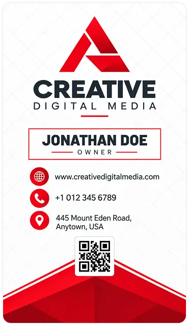 Creative digital media owner business card