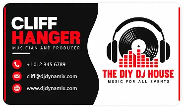 DIY DJ House musician business card