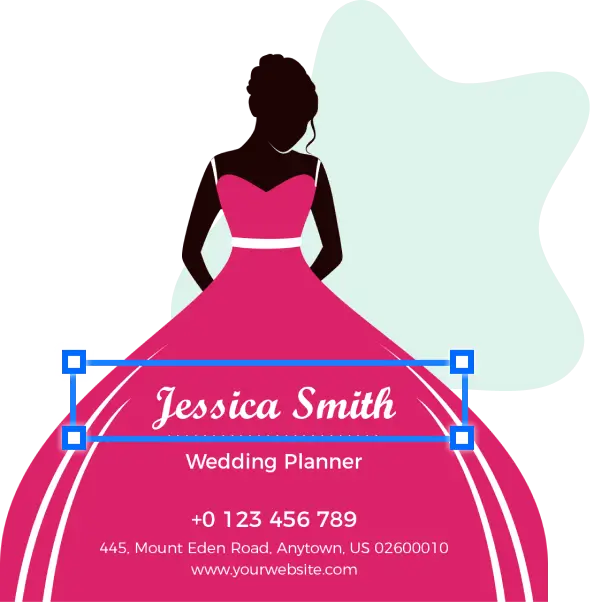 elegant-pink-gown-business-card