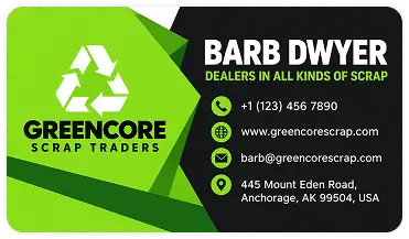 Greencore scrap traders business card