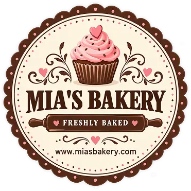 Mia's bakery cupcake round card