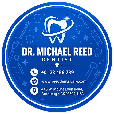 Dr Michael Reed dentist round card