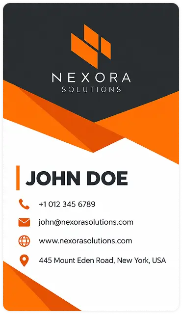 Nexora solutions business card