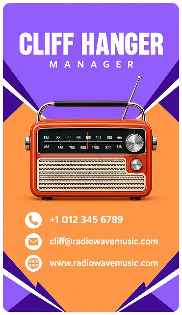 Radio station manager business card