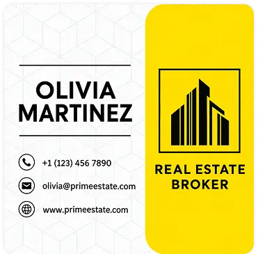 Real estate broker business card