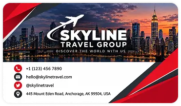 Skyline travel group business card