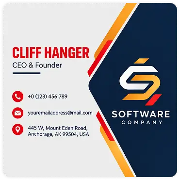 Software company CEO business card