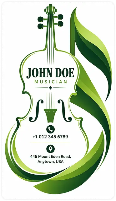 Violin musician business card