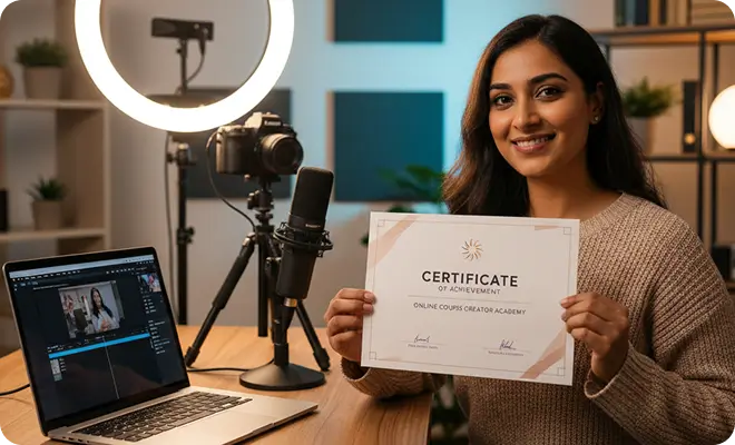 Online course certificate creator