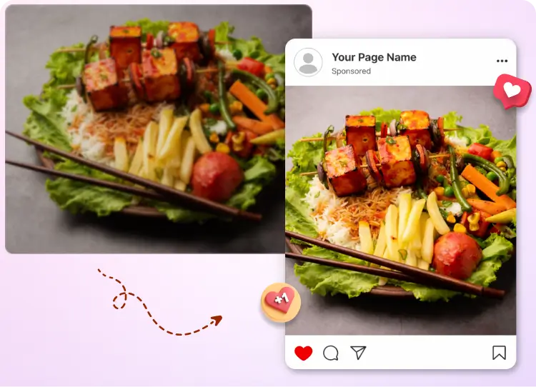 Paneer tikka platter social ad
