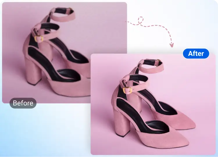 Pink shoes ecommerce product