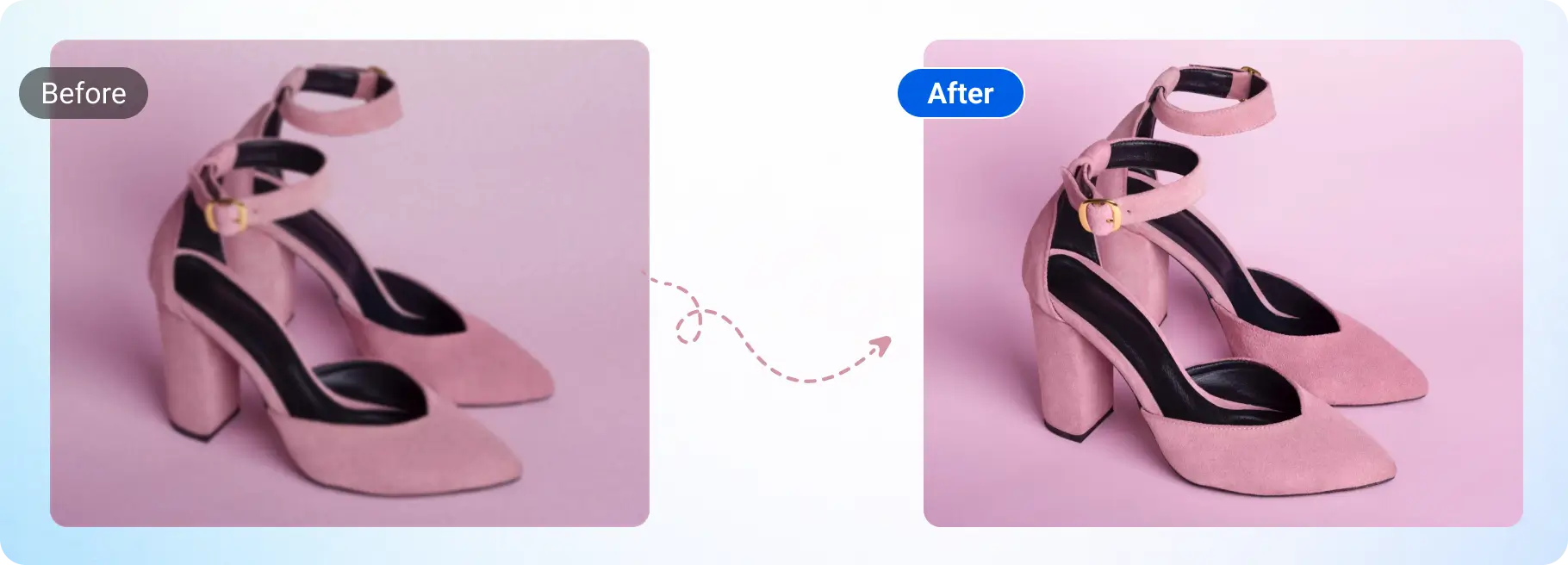 Pink shoes ecommerce product