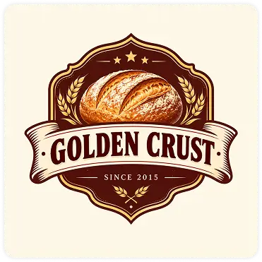 Golden Crust vintage bakery bread logo