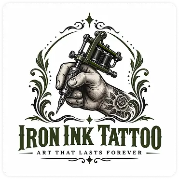 Iron Ink Tattoo vintage studio logo