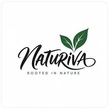 Naturiva organic nature brush script logo
