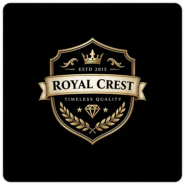 Royal Crest luxury badge brand logo