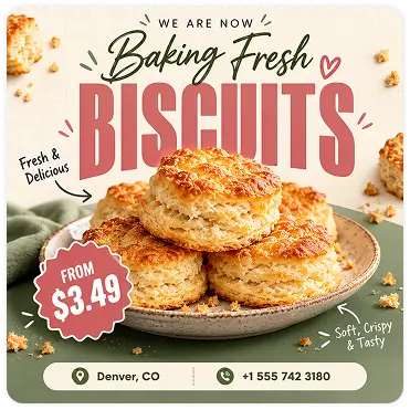 baking-fresh-biscuits-food-promo-poster