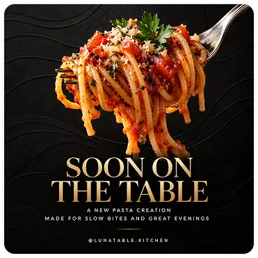soon-on-the-table-pasta-creation-food-promo-poster