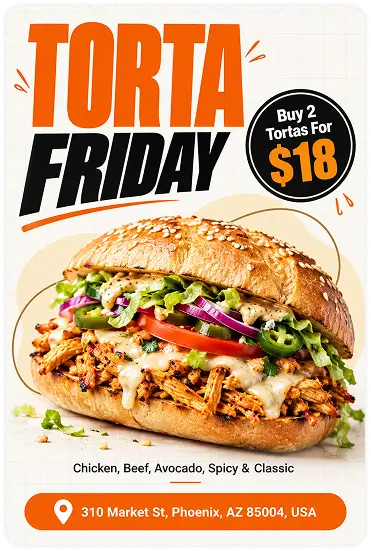 torta-friday-special-food-promo-poster