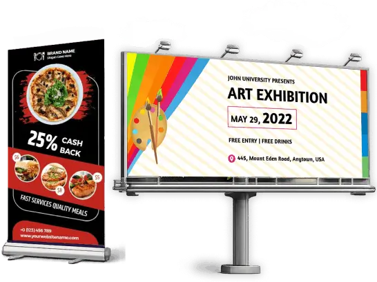 pizza-restaurant-and-art-exhibition-banner