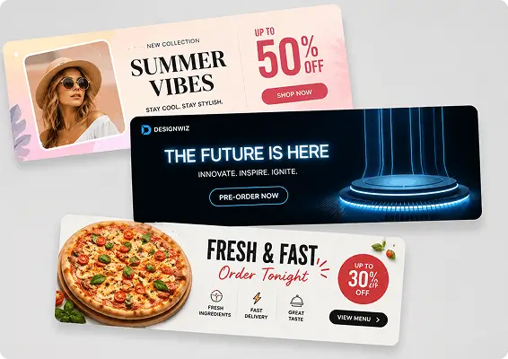 summer-vibes-fashion-sale-tech-product-launch-and-pizza-promo-banners