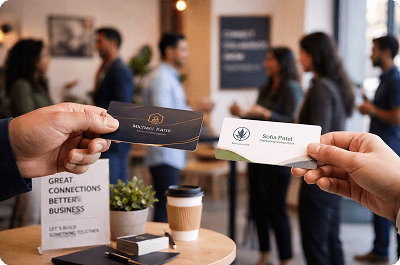networking-business-card-exchange-office