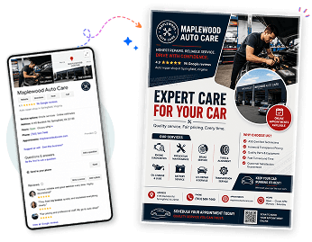 Service profile to flyer mockup