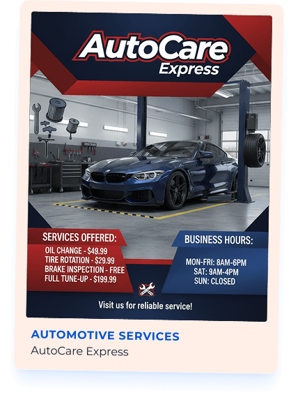 Automotive Services Flyer Design