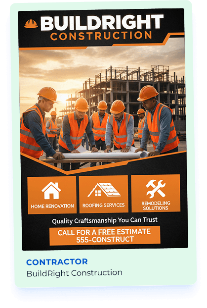 Construction Services Flyer Design