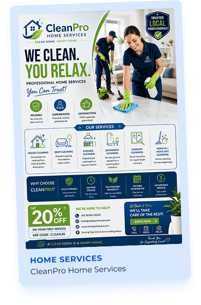 Home Cleaning Services Flyer Design