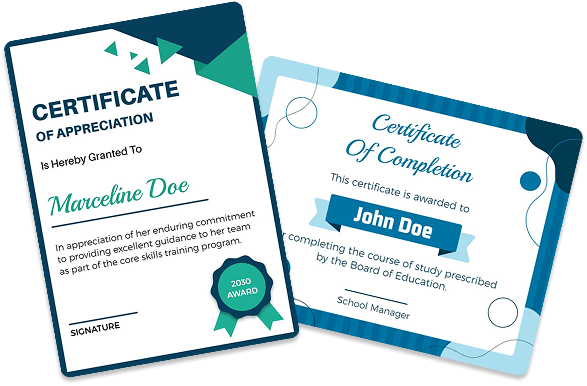 certificate-of-appreciation-and-certificate-of-completion