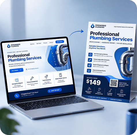 pipeworks-plumbing-services-website-flyer-mockup