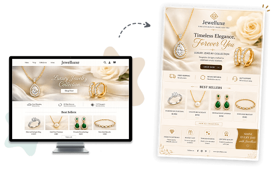Product page to flyer mockup