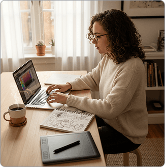 freelance-designer-working-home